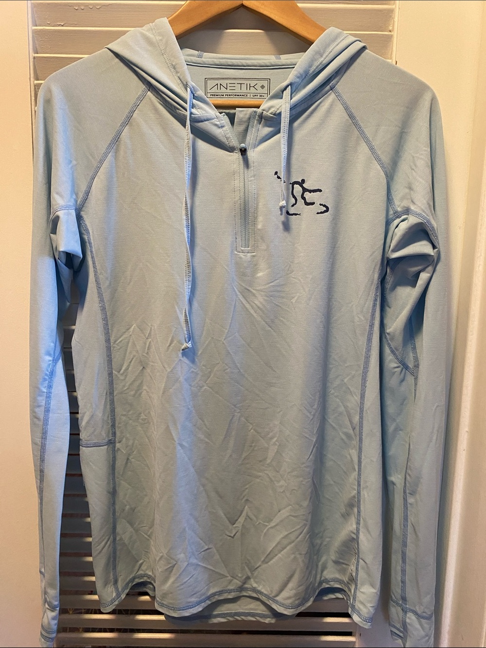 Anetik Light Blue Hooded Top